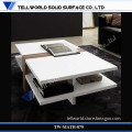 Artificial Stone White Gloss Tea Table End Table